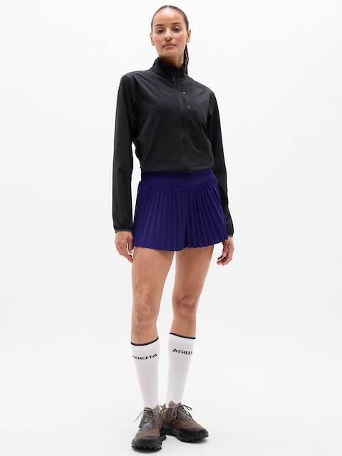 Featherweight Plissé Run Short