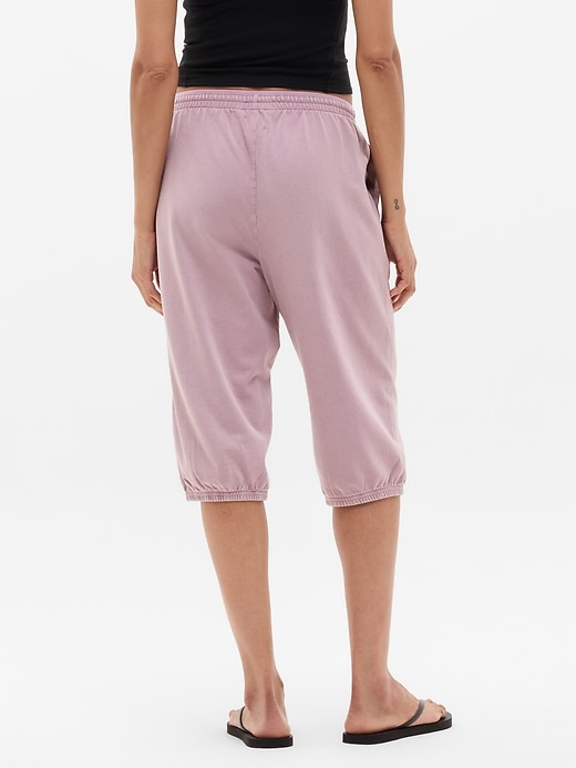 Image number 3 showing, Airy Cotton Terry Snow Wash Capri
