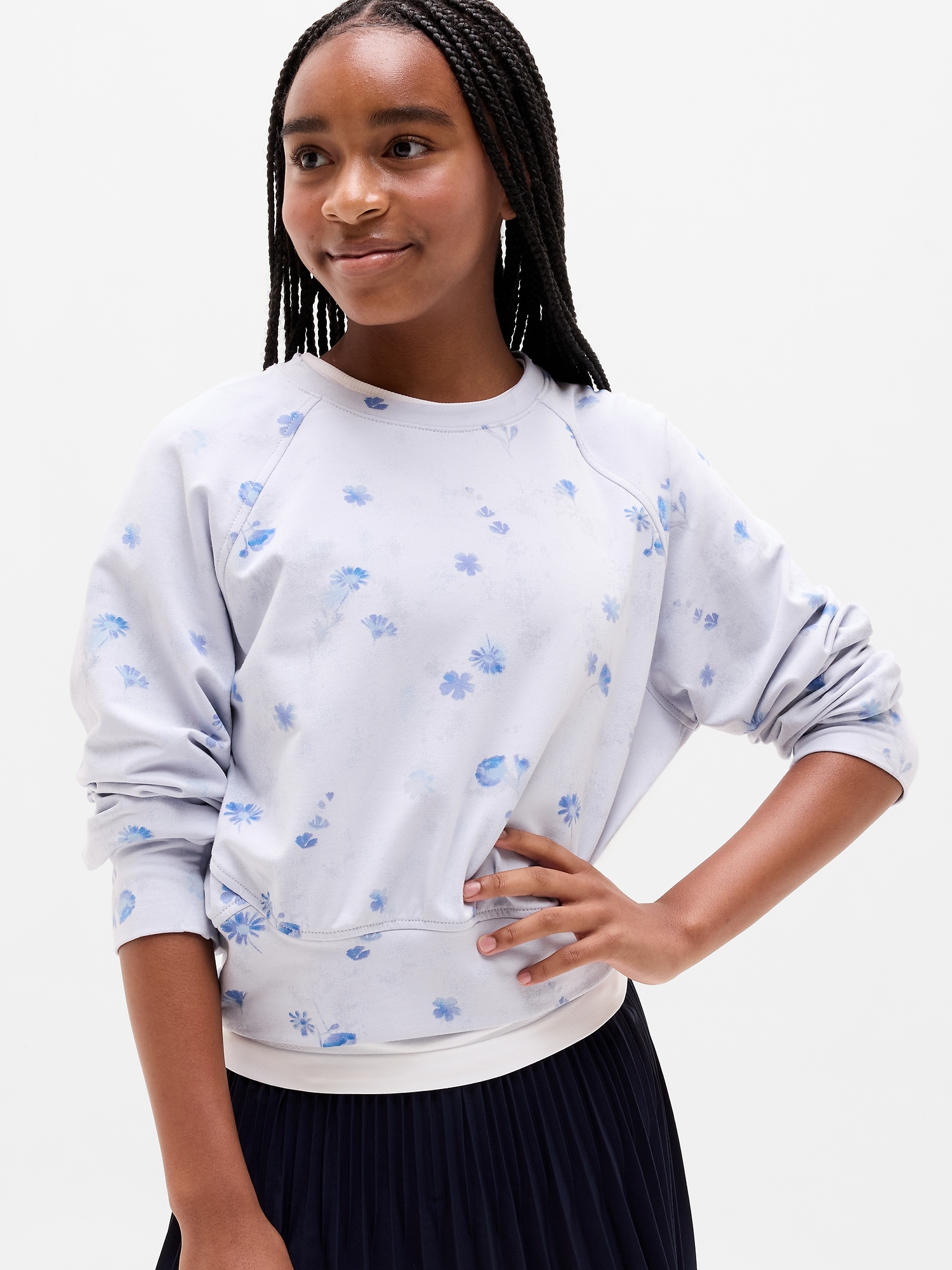 Cyan Floral Grey