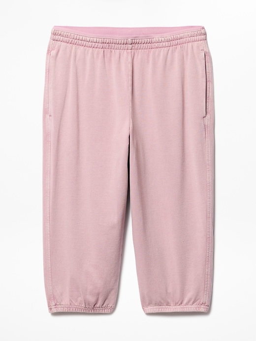 Image number 7 showing, Airy Cotton Terry Snow Wash Capri