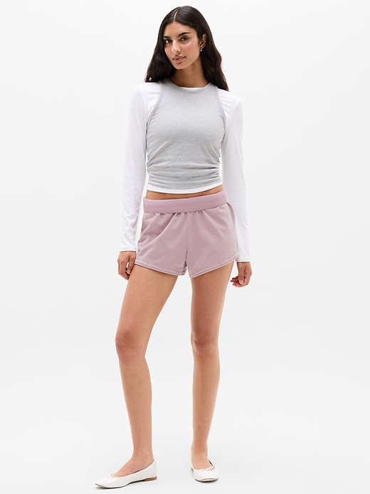 Image number 1 showing, Airy Cotton Terry Snow Wash Shortie