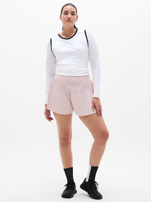 Image number 1 showing, Featherweight Plissé Run Short