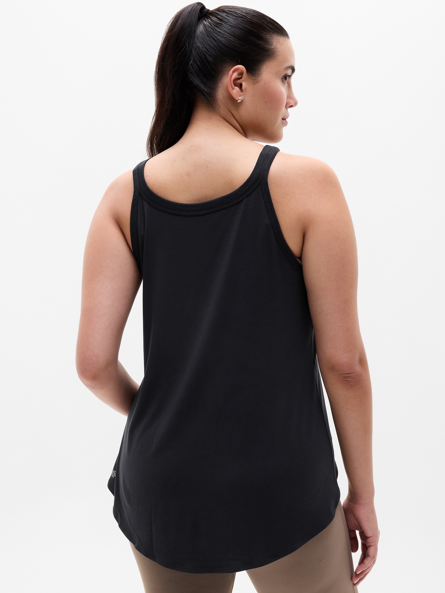 Женский топ Athleta Move With Ease Scoop, цвет: Чёрный — фото 5