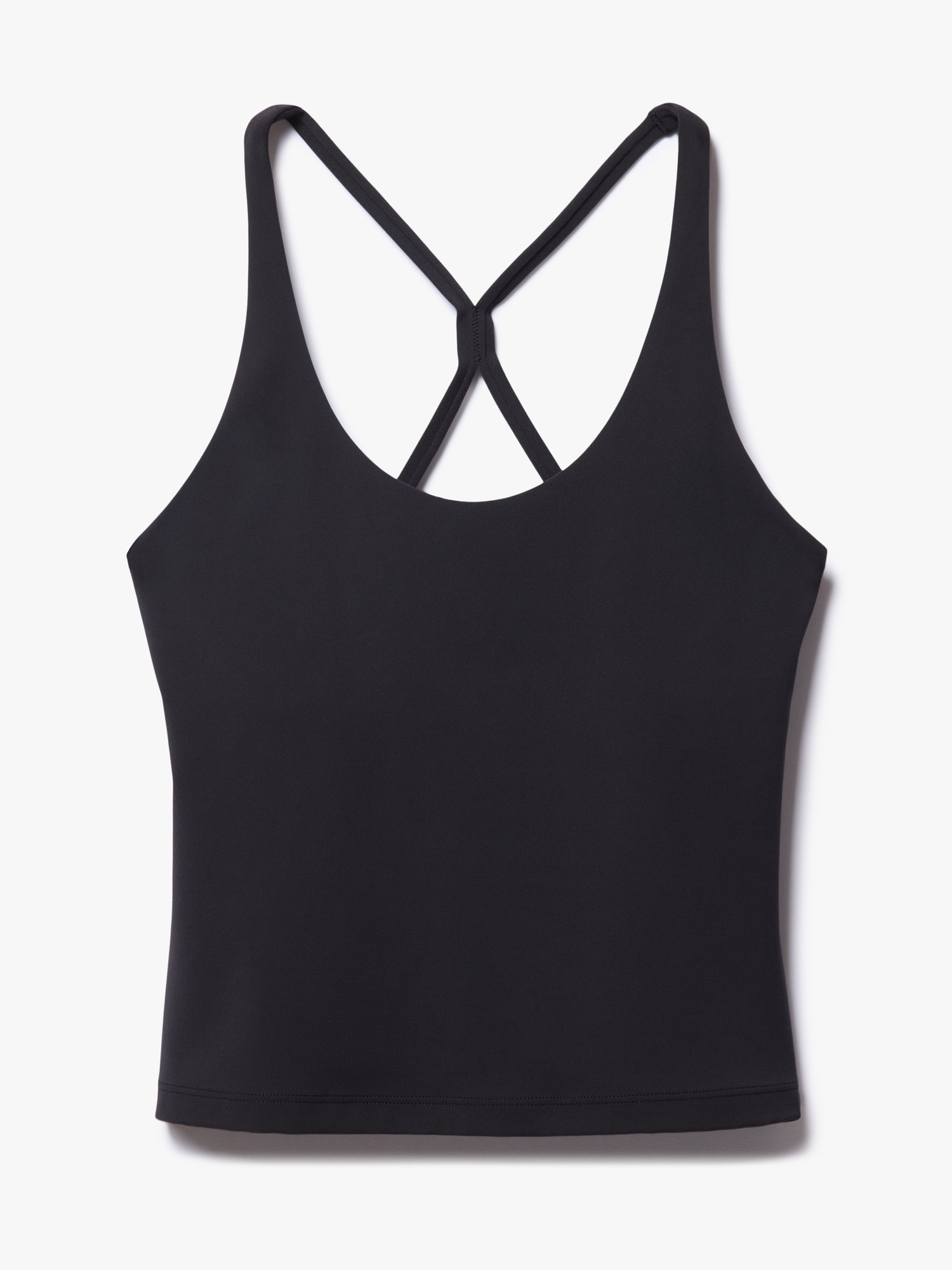 Женский топ Athleta Transcend Crossback Built-In Bra Tank, цвет: Чёрный — фото 6