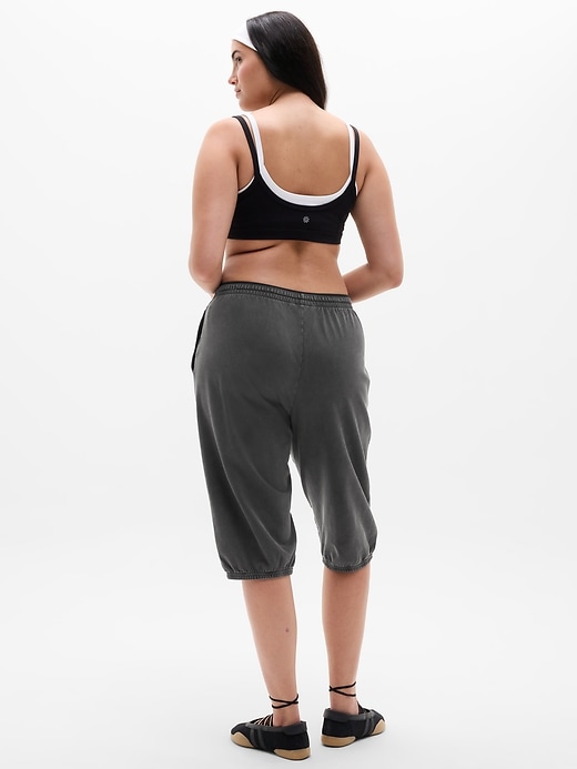 Image number 5 showing, Airy Cotton Terry Snow Wash Capri