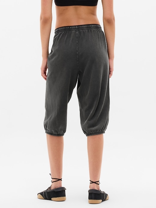 Image number 3 showing, Airy Cotton Terry Snow Wash Capri