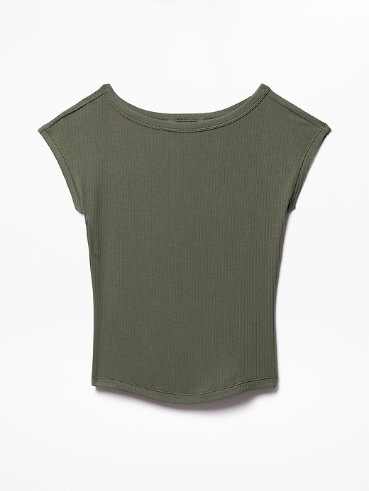 Image number 7 showing, Perfect Rib Boatneck Tee