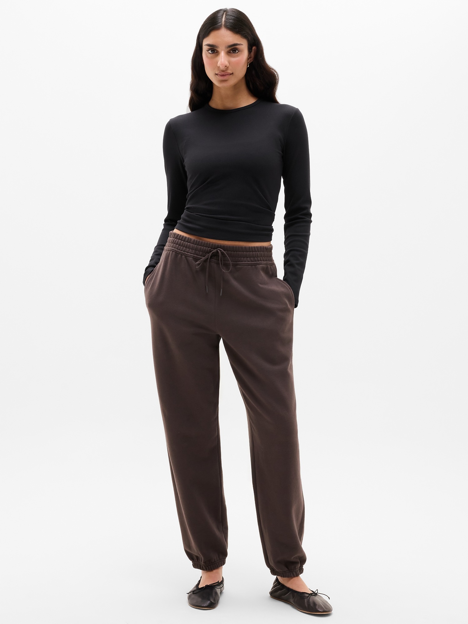 Женский топ Athleta Signature Rib, цвет: Чёрный — фото 2