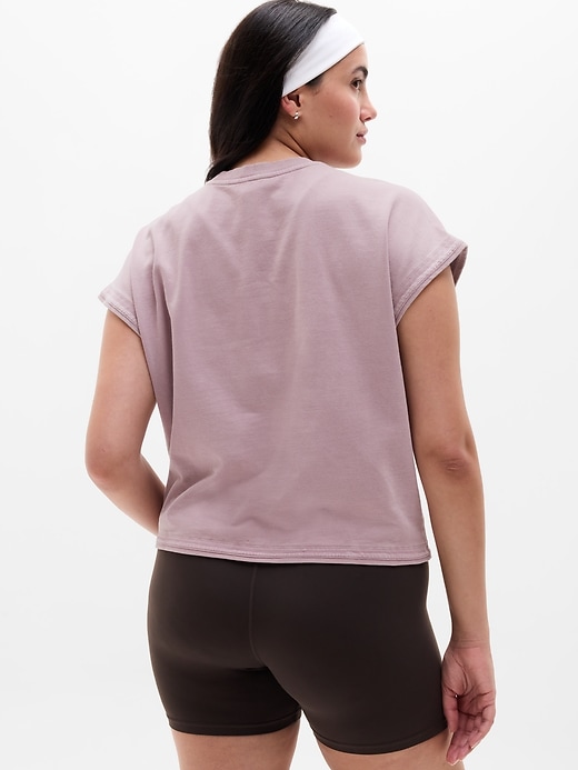 Image number 3 showing, Airy Cotton Terry Snow Wash Sweatshirt Tee