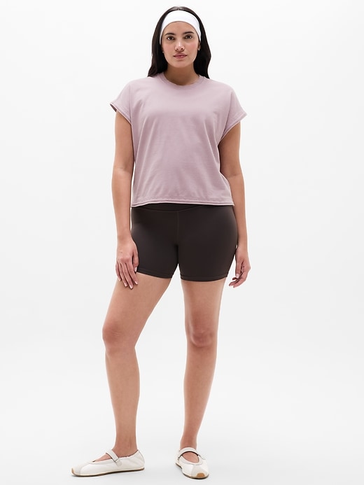 Image number 2 showing, Airy Cotton Terry Snow Wash Sweatshirt Tee