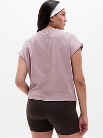Image number 3 showing, Airy Cotton Terry Snow Wash Sweatshirt Tee