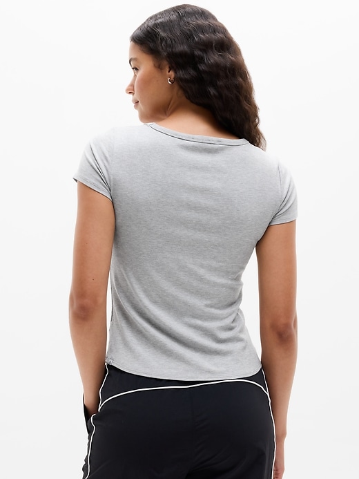 Image number 3 showing, Signature Rib Scoop Tee