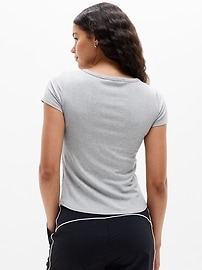 Image number 3 showing, Signature Rib Scoop Tee