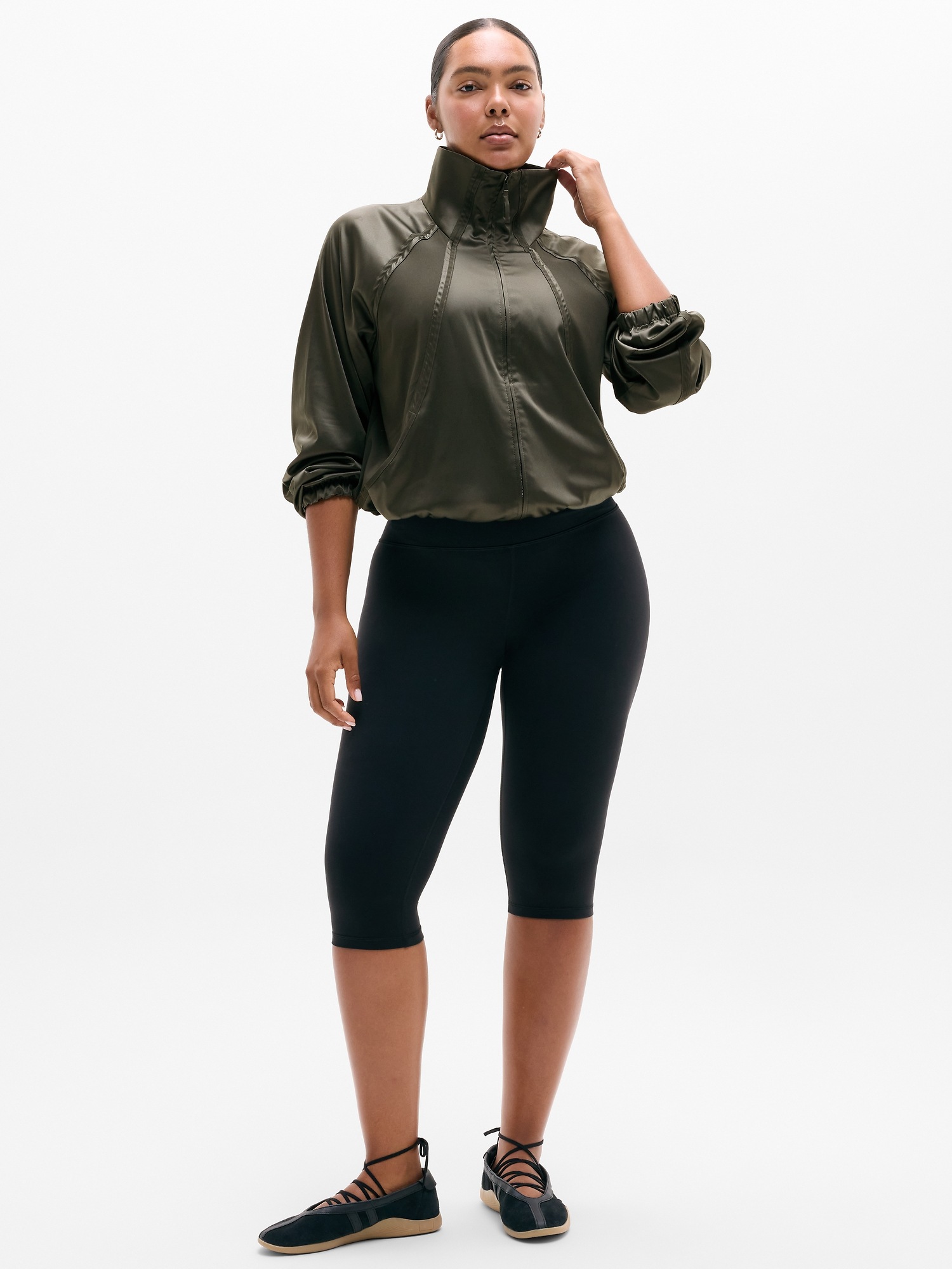 Женская куртка Athleta Featherweight Satin, цвет: Jungle — фото 4