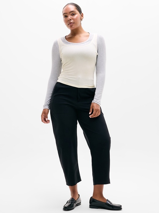 Perfect Rib Layered Top | Athleta