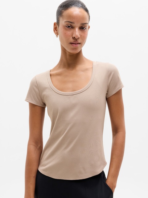 Signature Rib Scoop Tee