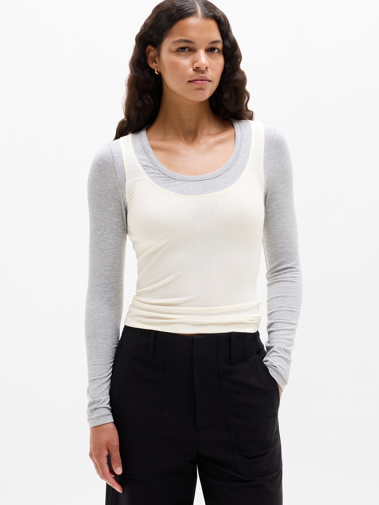 Perfect Rib Layered Top