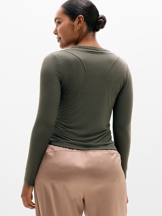 Perfect Rib Layered Top | Athleta