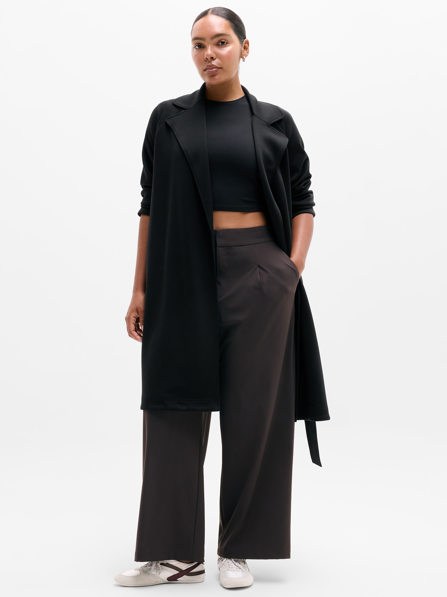Женская куртка Athleta Allure Long, цвет: Чёрный — фото 4