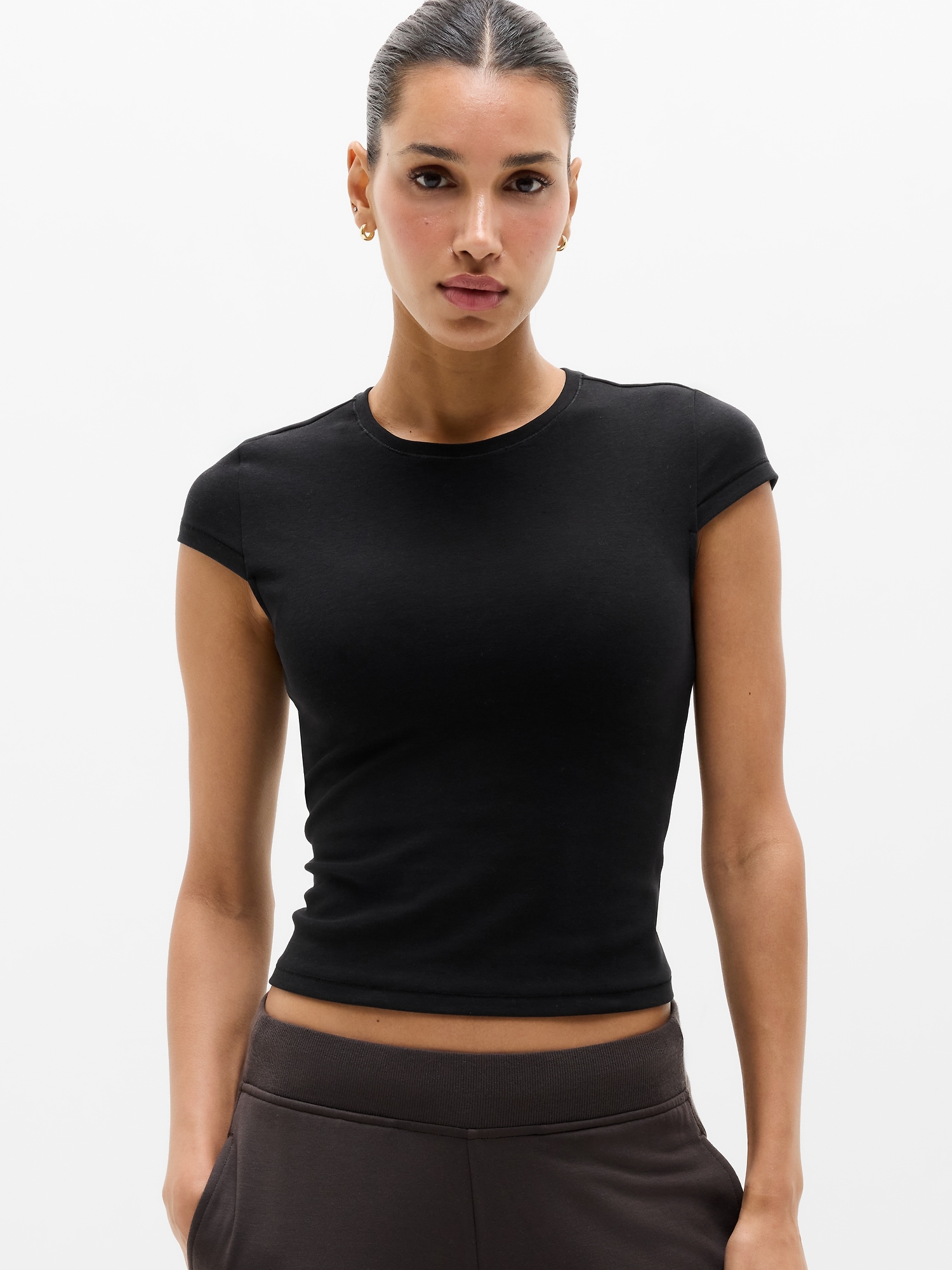 Женская футболка Athleta Intuition, цвет: Чёрный