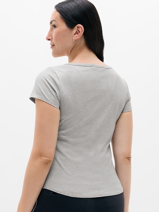 Image number 6 showing, Signature Rib Scoop Tee