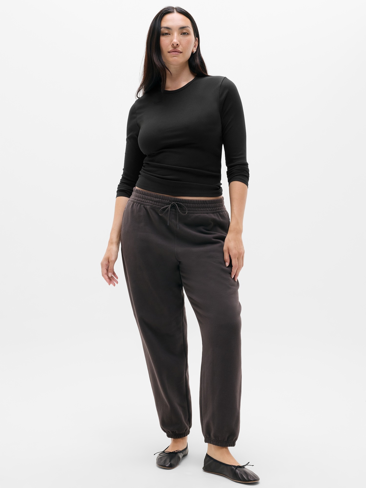 Женский топ Athleta Signature Rib, цвет: Чёрный — фото 4
