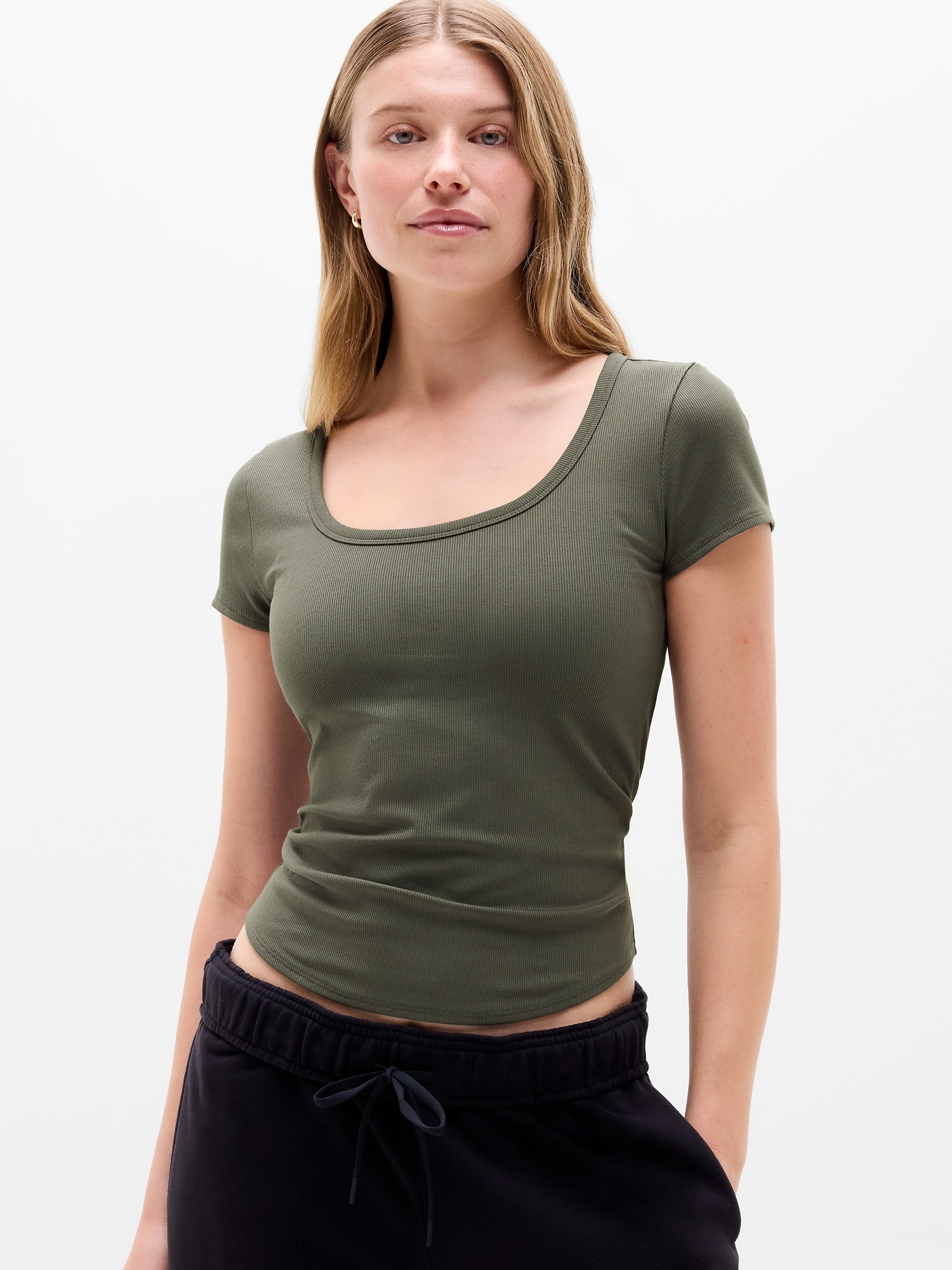 Signature Rib Scoop Tee
