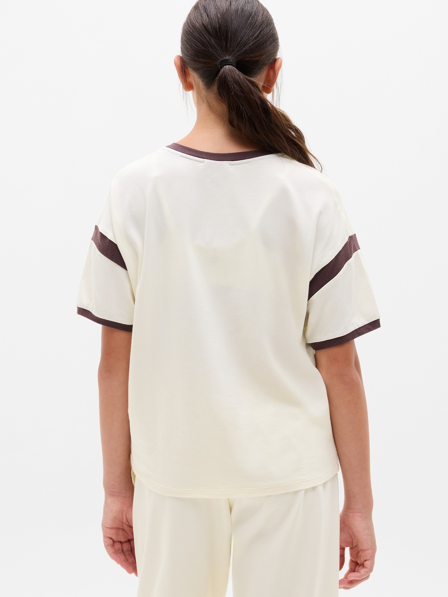 Футболка Athleta Right Moves Slouchy для девочек, цвет: Жемчужный — фото 3