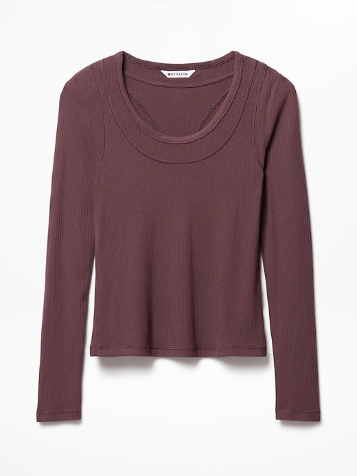 Perfect Rib Layered Top | Athleta