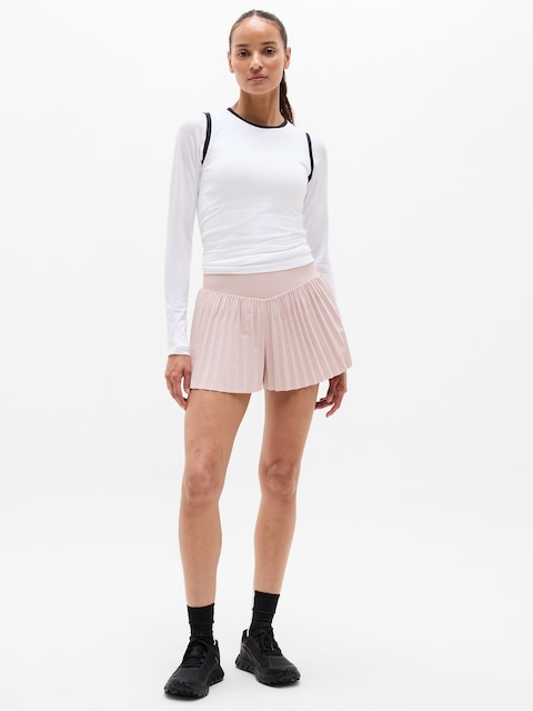 Featherweight Plissé Run Short
