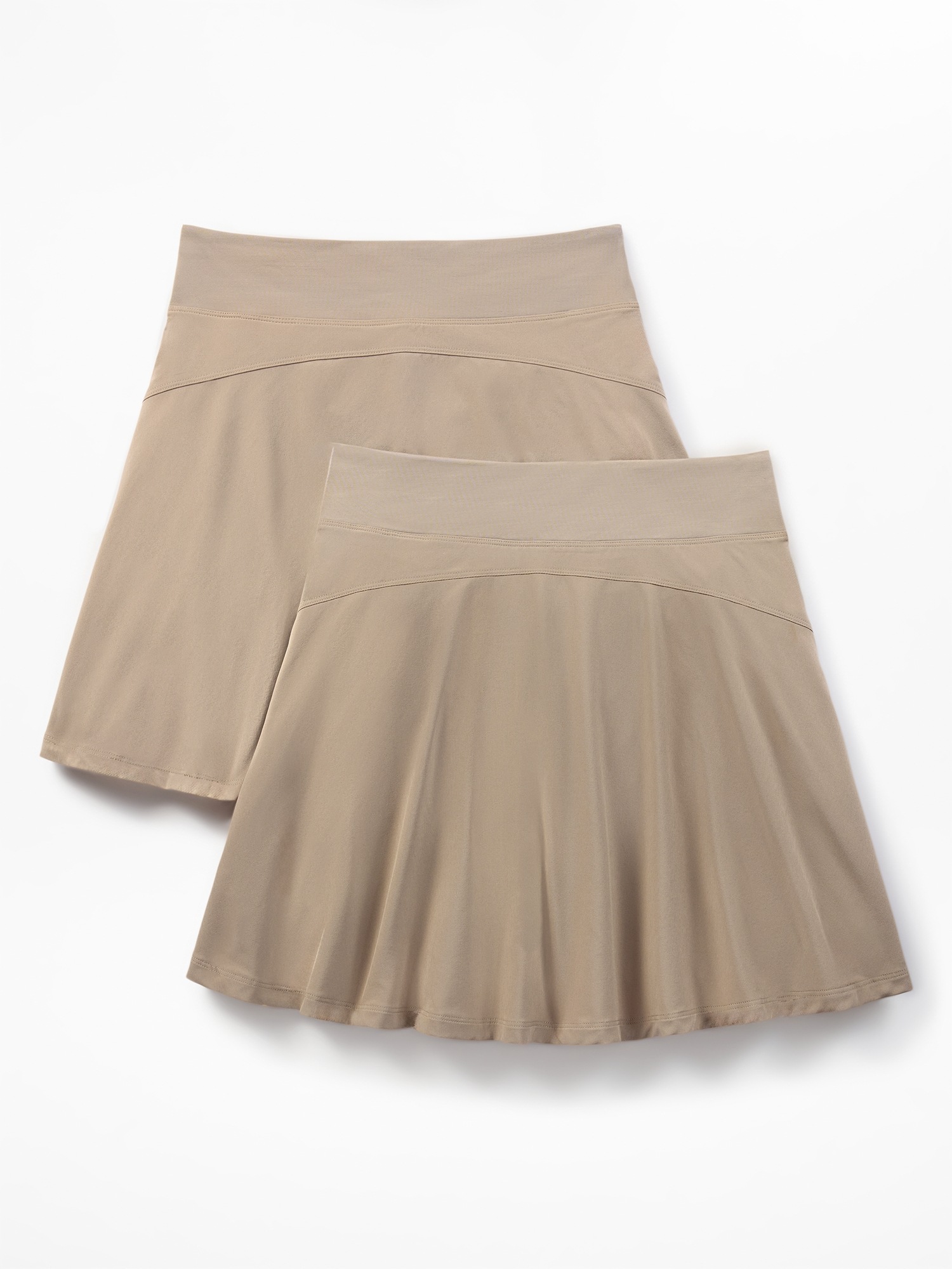 Детские юбки Athleta School Day Skort 2-Pack, цвет: Бежевый — фото 2