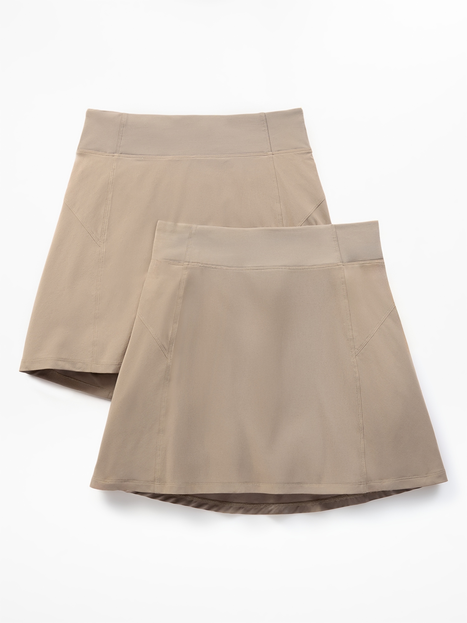 Детские юбки Athleta School Day Skort 2-Pack, цвет: Бежевый