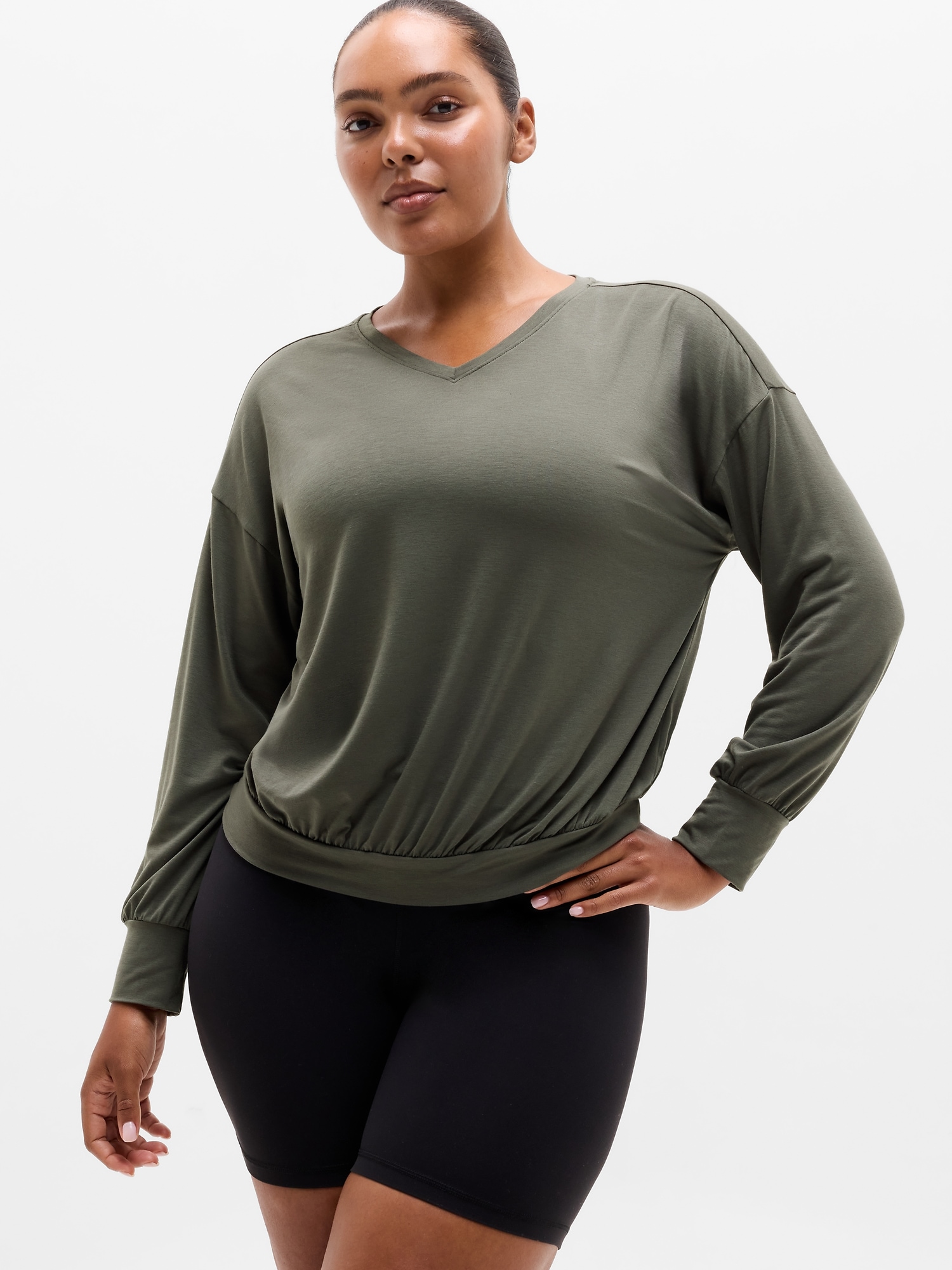 Move With Ease V-Neck Top