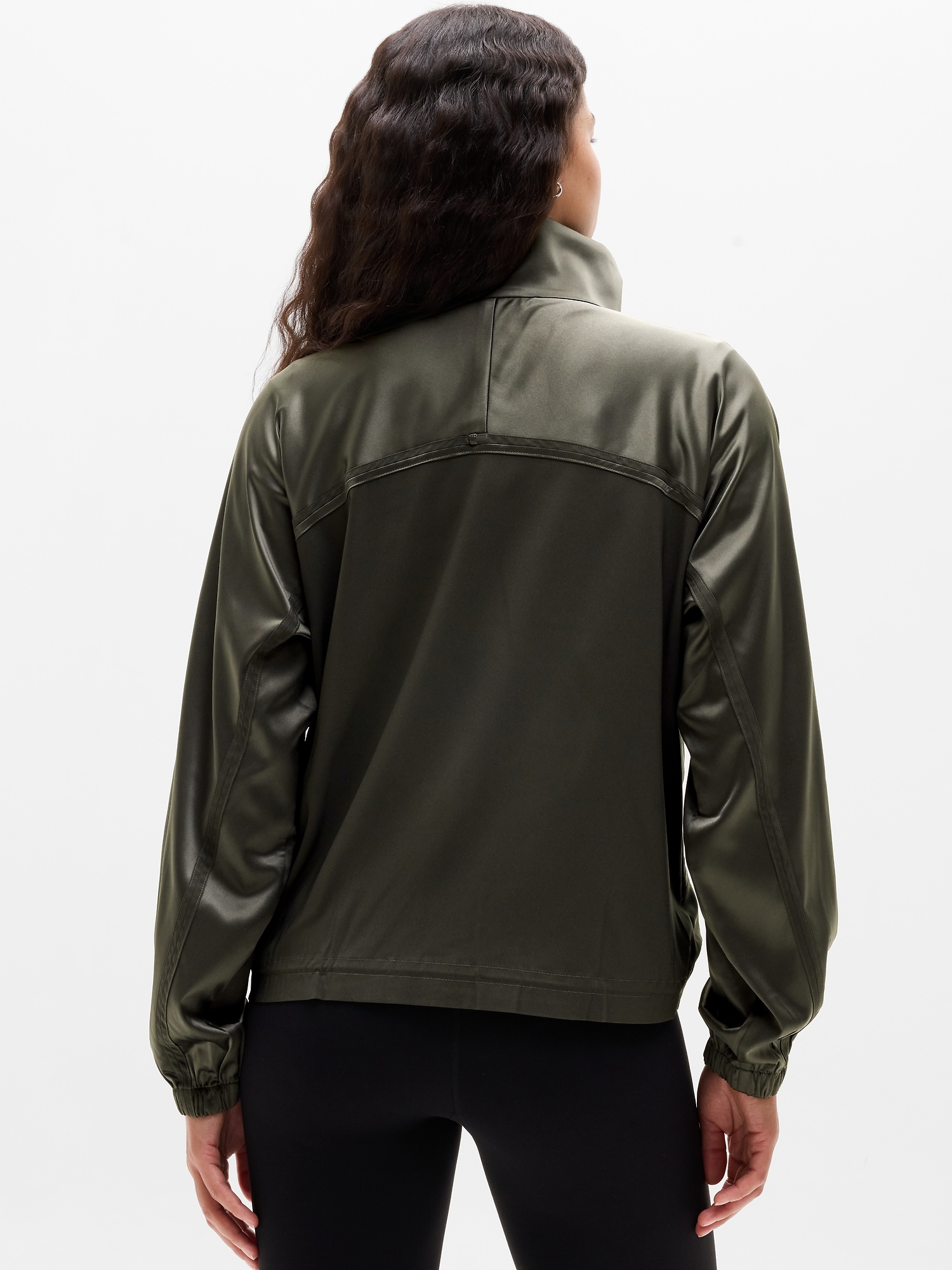 Женская куртка Athleta Featherweight Satin, цвет: Jungle — фото 3