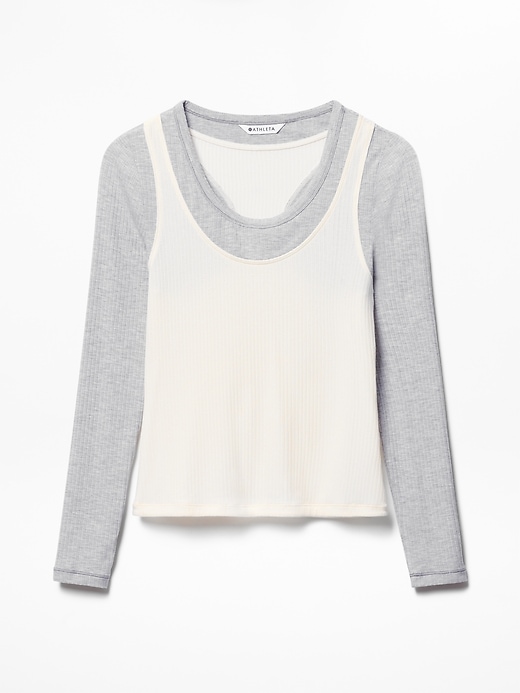 トップス LAYERED BRIGHT PLATING RIB TOPS Perfect Rib Layered Top | Athleta