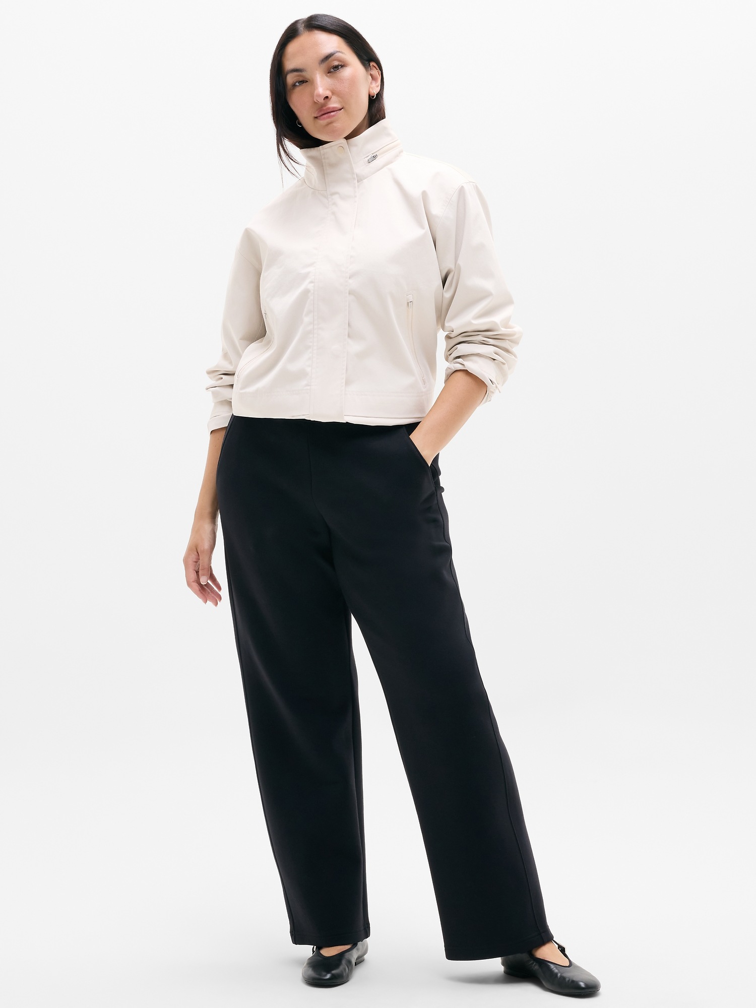 Женские брюки Athleta Form Knit Mid Rise Straight, цвет: Чёрный — фото 4
