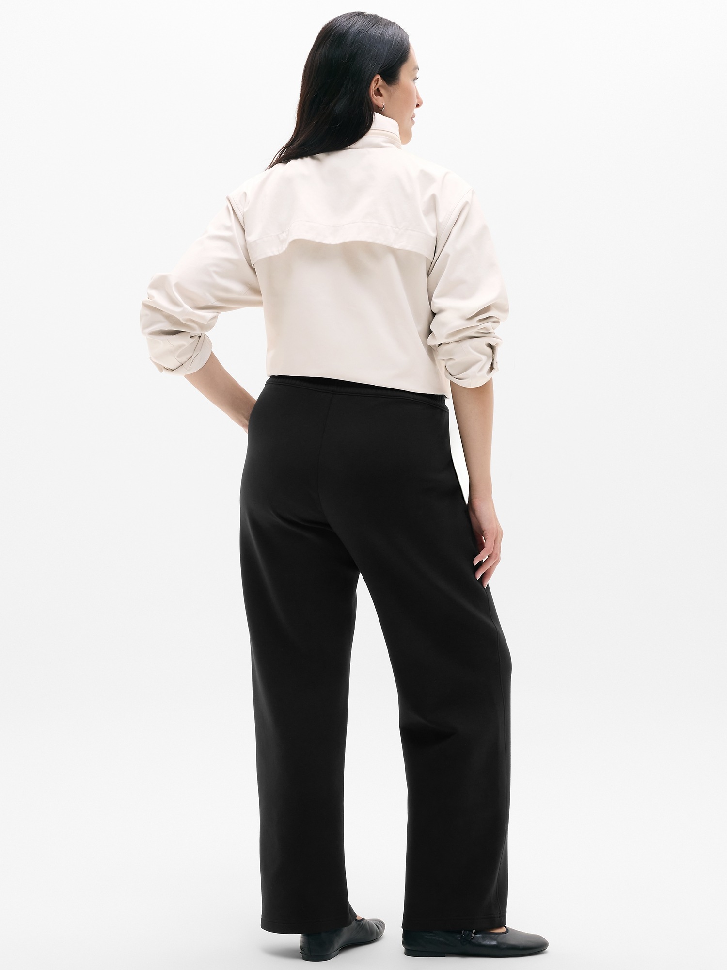 Женские брюки Athleta Form Knit Mid Rise Straight, цвет: Чёрный — фото 5