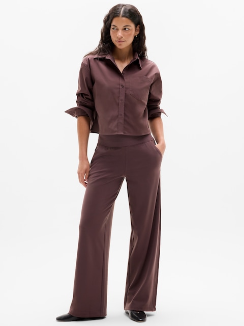 Venice Pintuck High Rise Wide Leg Pant