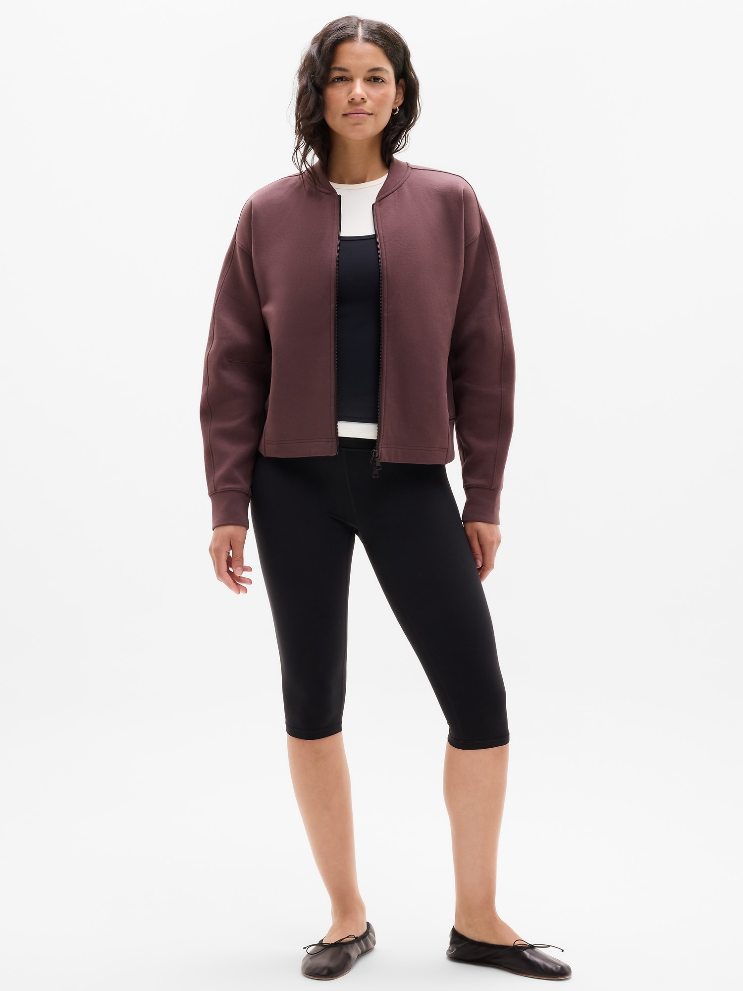 Form Knit Bomber Sweatshirt