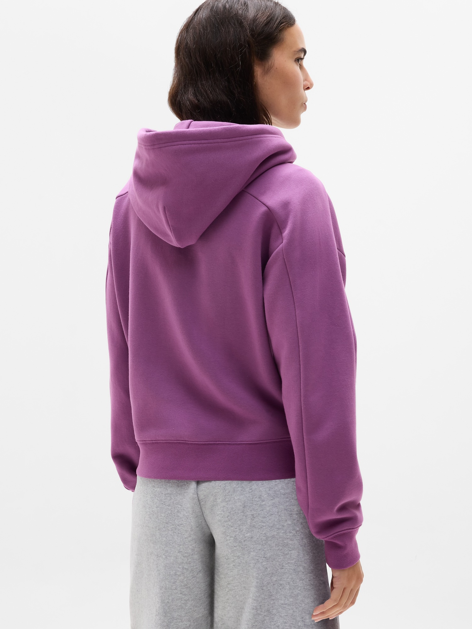Женская толстовка Athleta Forever Fleece Classic Full Zip, цвет: Azalea — фото 2