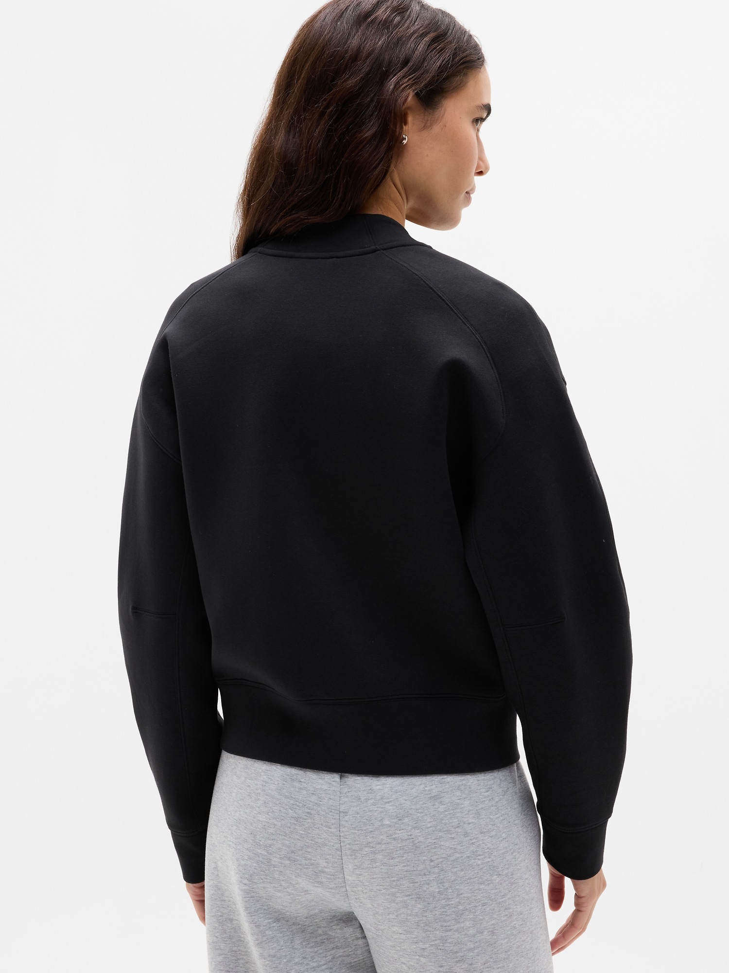 Женская толстовка Athleta Form Knit Bomber, цвет: Чёрный — фото 3
