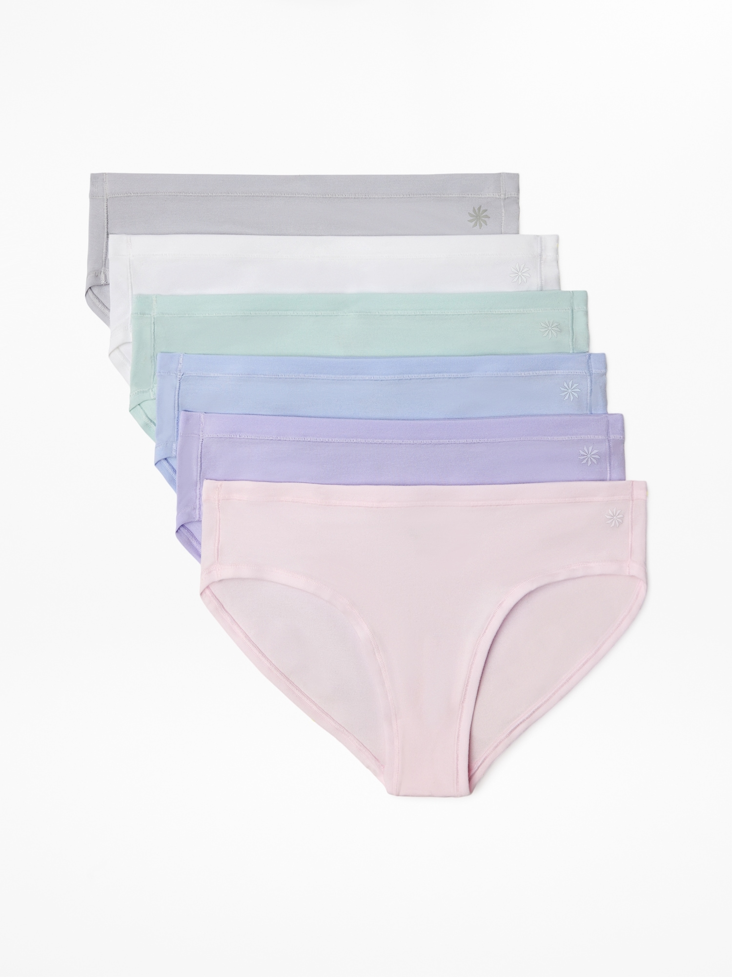 Athleta Girl Right Moves Cotton Bikini Underwear 6-Pack