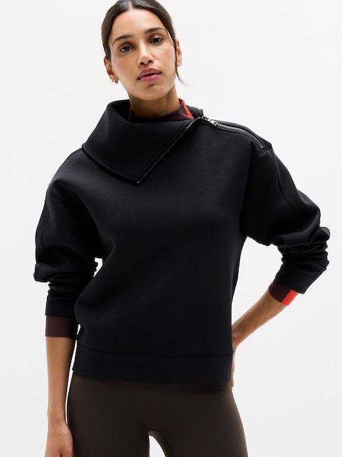 Form Knit Shawl Collar Sweatshirt