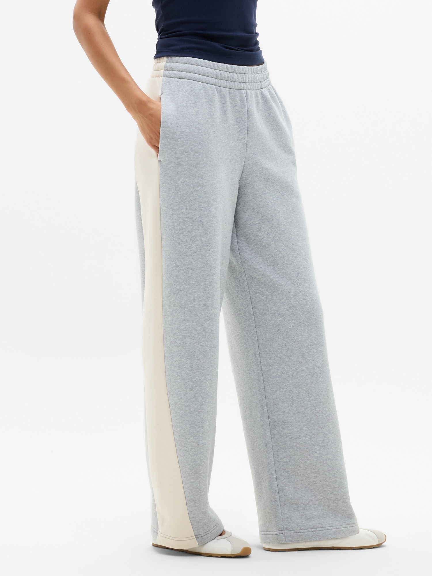 Forever Fleece Colorblock Wide Leg