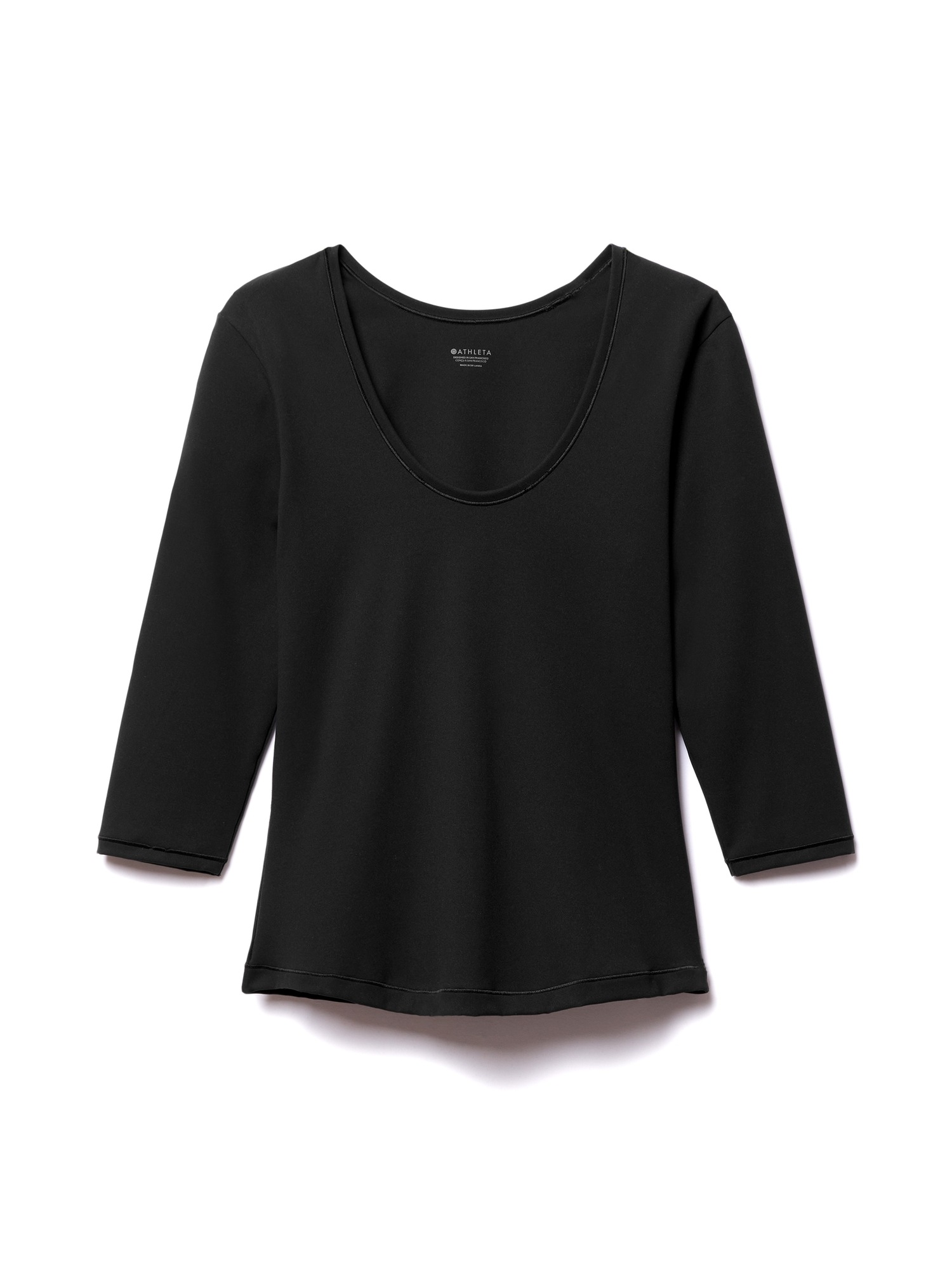 Женская футболка Athleta Bodymove Scoop Midi Sleeve, цвет: Чёрный — фото 6
