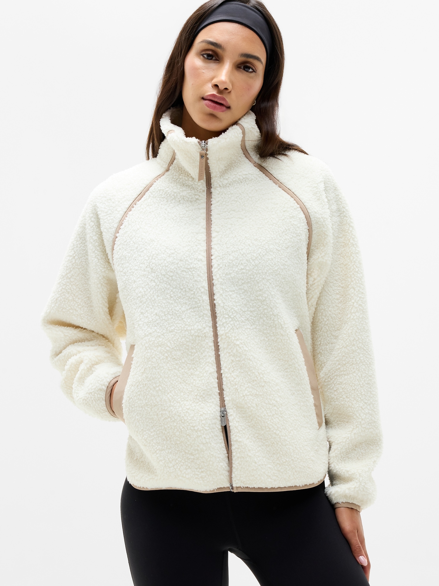 Athleta In The Clouds Jacket In Pearl/savanna
