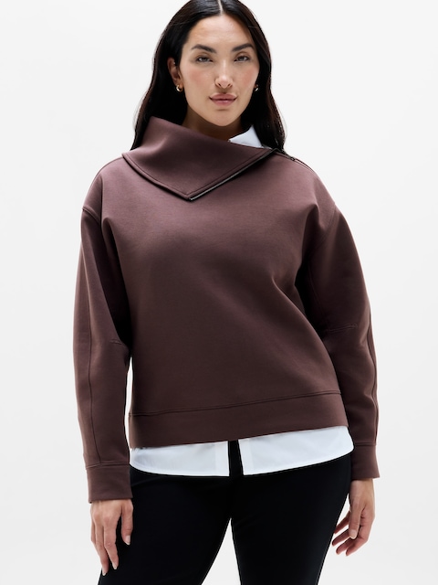 Form Knit Shawl Collar Sweatshirt