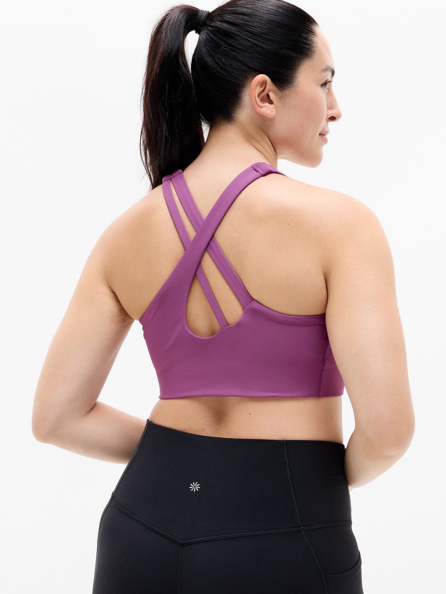 Спортивное бра Circuit Train A-C — Athleta, цвет: Azalea — фото 3