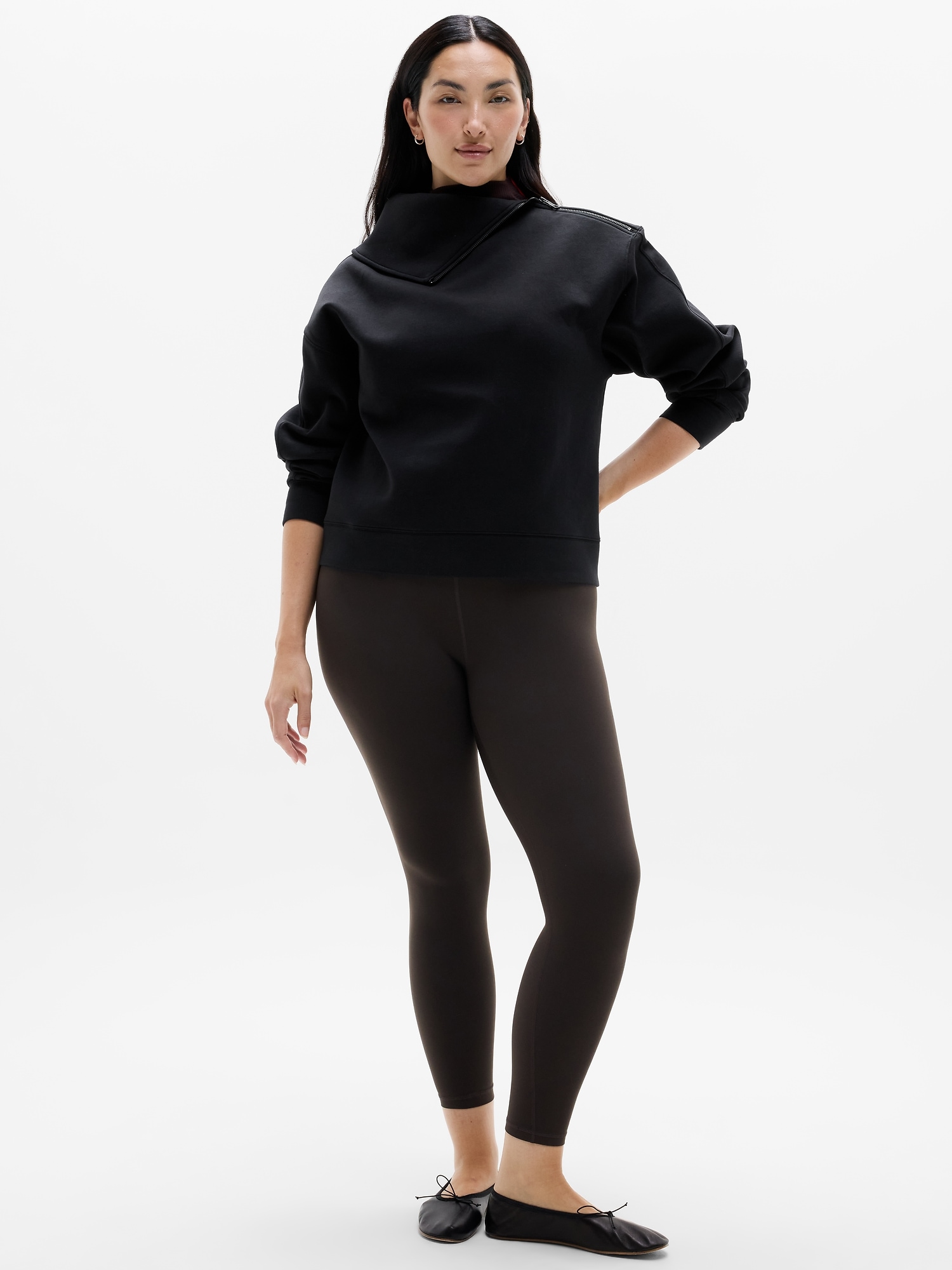 Form Knit Shawl Collar Sweatshirt