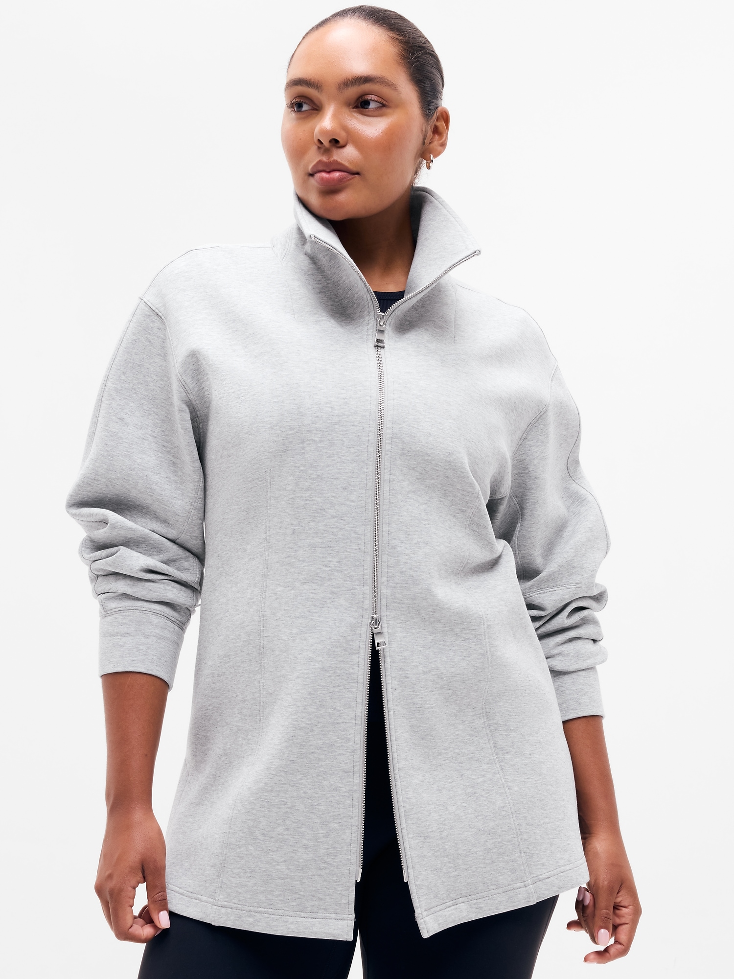 Form Knit Seamed Full Zip